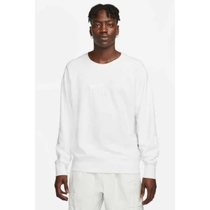Air Crew Loose Fit Sweatshirt White Bol Kesim Bisiklet Yaka Erkek Sweatshirt Beyaz