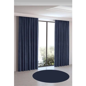 Ada Fon Perde Tek Kanat 1/3 Sık Pile 32-Koyu Lacivert