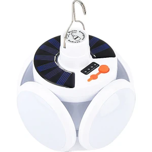 Thunder Shop Premıo PR-2038 Solar Panelli Şarjlı Çift Bataryalı 5li Katlanabilir Acil Durum Kamp Lambası (K246)