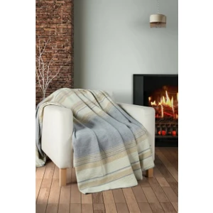 Örgü Gri Tek Kişilik Battaniye 150x200 & Örgü Battaniye