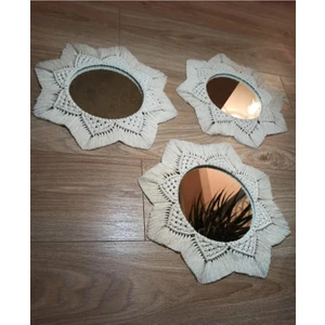 Bh Bohem Handmade 3'lü Makrome Ayna Seti
