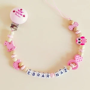 Sahi Aksesuar Isimli Bebek Emzik Zinciri - Emzik Askısı - Bebek Hediyesi - SAHI_0048