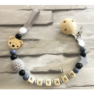 Sahi Aksesuar Isimli Bebek Emzik Zinciri - Emzik Askısı - Bebek Hediyesi - SAHI_0102