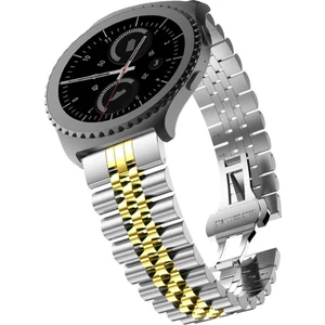 22 mm Universal Rolex Stil Paslanmaz Çelik Kordon Gümüş Gold