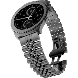 22 mm Universal Rolex Stil Paslanmaz Çelik Kordon Siyah