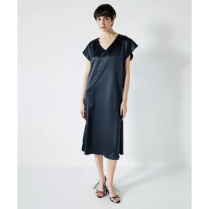 Miss İpekyol Parlak Dokulu V Yaka Elbise