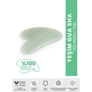 Bade Natural Yeşim Gua Sha %100 Doğal ve Gerçek Yüz Masaj Taşı