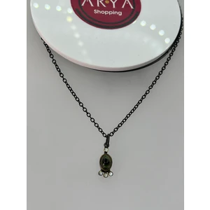 Arya Shop Kolye Zümrüt Doğaltaşlı
