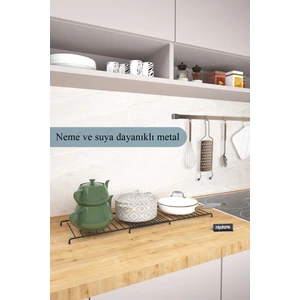 Genişletilebilir Metal Nihale Ayarlanabilir 2'li Büyük Boy Nihale Tezgah Üstü Yemek Masası Nihalesi