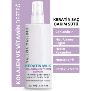 Valeria Massimo Saç Besleyici Keratin Sütü Kolajen Desteği Keratin Milk 200 ml