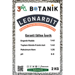 3A Botanik Leonardit, Organik Toprak Düzenleyici Gübre, %40 Hümik+Fulvik Asit, %40 Organik Madde, 2 kg