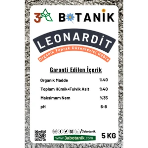 3A Botanik Leonardit, Organik Toprak Düzenleyici Gübre, %40 Hümik+Fulvik Asit, %40 Organik Madde, 5 kg