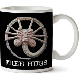 Alien Facehugger Free Hugs Iki Tarafı Baskılı Kupa Bardak