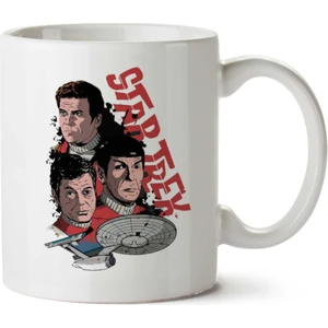 Star Trek Comic Tribute Iki Tarafı Baskılı Kupa Bardak