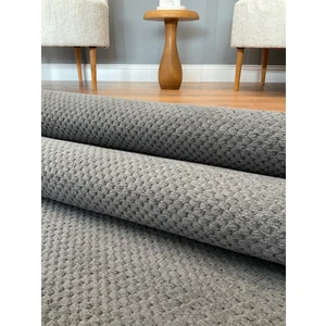 Saraz Halı Boncuk Soft Kaymaz Taban Oda Salon Koridor Mutfak Halı Yolluk Kesme Halı Kilim Antrasit