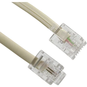 Powermaster Krem Rengi 20 Metre Hazır Telefon Hat Kablosu Jack Soket Uçları Takılı Hazır Kablo