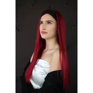 Caş Dekorasyon Isıya Dayanıklı Yarımay Çıt Çıt Saç - 39# - Şarap Kızıl - Düz - 60 cm - 110 gr