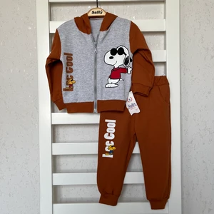 Sally Baby 2iplik Mevsimlik Kapüşonlu, Fermuarlı ,baskılı Alt Üst Takım, Eşofman Takım
