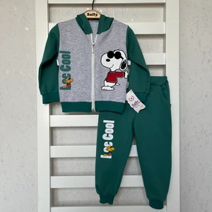 Sally Baby 2iplik Mevsimlik Kapüşonlu, Fermuarlı ,baskılı Alt Üst Takım, Eşofman Takım