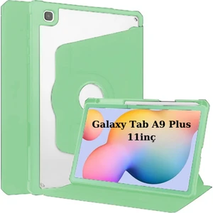 Samsung Galaxy Tab A9 Plus X210 X213 X215 X217 Kılıf Termik Kalem Bölmeli Dönebilen Standlı Kılıf