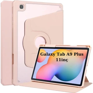 Samsung Galaxy Tab A9 Plus X210 X213 X215 X217 Kılıf Termik Kalem Bölmeli Dönebilen Standlı Kılıf