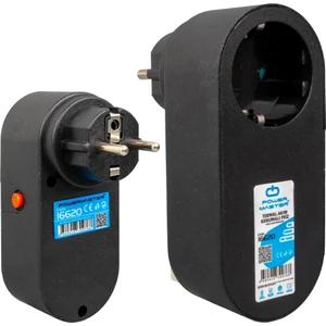 Powermaster PM-16620 10 Amper - 2500 Watt Tekli Siyah Oval Kasa Termal Akım Korumalı Priz