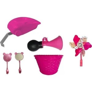Bisiklet Dekoratif Set Queen Prenses 5 Parça Pembe