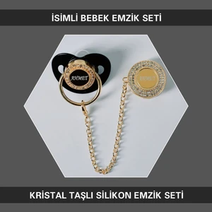 Sahi Aksesuar Isimli Bebek Silikon Emzik Seti (0-6 Ay Yeni Doğan) SAHI_0730