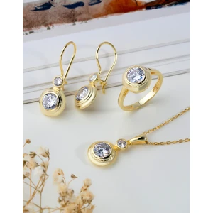 Else Silver Nostalji Tek Taş Gümüş Set