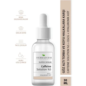 Serum Göz Altı Göz Çevresi Bakım Serumu Kafein + Hyaluronik Asit + Egcg %96 Doğal İçerik 30 Ml