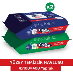 Clear Motion Yüzey Temizlik Havlusu (4X100) 400 Yaprak