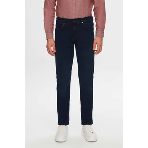 Slim Fit Lacivert Düz Jean Kot Beş Cepli Likralı Yıkamalı Denim Pantolon 6HCJ3ORT00102