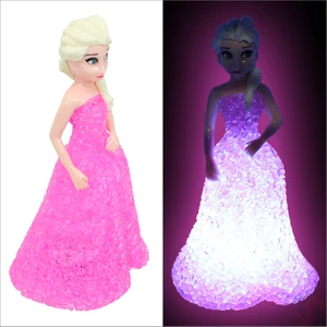 Süsle Bebek ve Parti Frozen Renk Değiştiren LED Işıklı Lamba 16X9CM - Pembe,1 Adet