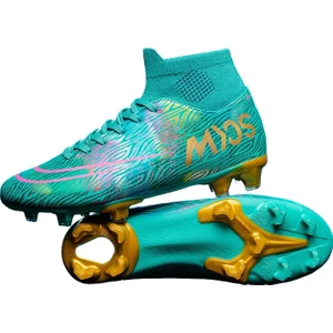 Erkek Yüksek Bilekli Uzun Çivili Spor Ayakkabı Kamuflaj Modası Kırık Çivili Futbol Ayakkabısı (Yurt Dışından)