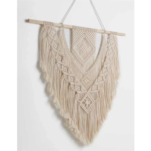 Floral Macrame Design  Çift Sıra Baklava Dilimli Dev Mkarome Duvar Süsü