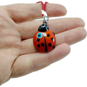 Uğur Böceği Nazar Boncuğu Araba Dikiz Ayna Süsü El Yapımı Lüks Cam Hediyelik Aksesuar