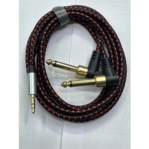 2 Metre 2 x 6.3 mm Mono 3.5 mm Stereo Kablo 3.5 mm Aux 6.3 mm Mono Amfi Kablosu