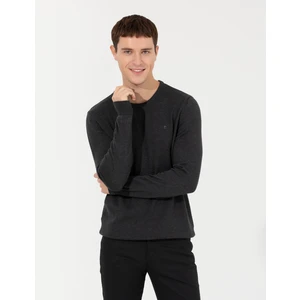 Pierre Cardin Erkek Antrasit Melanj Slim Fit Triko Kazak 50257038-VR081