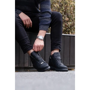 L.a Polo 061 Siyah Renk Siyah Tabanlı Erkek Günlük Ayakkabı