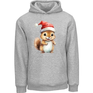 Ada Bebek Çocuk Happy New Year Noel Sincap Baskılı Kapşonlu Sweatshirt