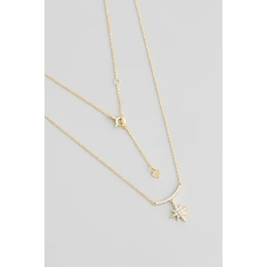 So CHIC Uğurlu Yıldız 18 Ayar Sarı Altın Kaplama 45 cm Gümüş Minimal Kolye