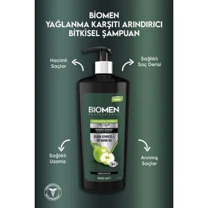 Professional Elma Sirkesi&amp;vitamin B3 Yağlanma Karşıtı Arındırıcı Şampuan 1000 ml