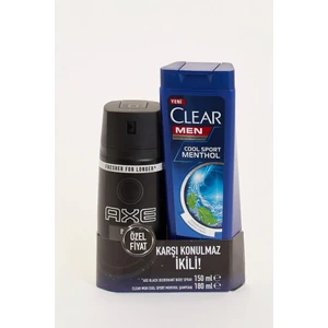 Erkek Deodorant Sprey Black 150 ML + Clear Cool Sport Menthol Şampuan 180 ML