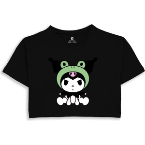 EZ Design Kuromi Baskılı Çocuk Crop Tshirt