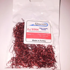 Çapari İğnesi, Kırmızı, 0304 Düz (1000 Adet)