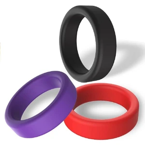3 Adet - Takım Silikon Penis Halkası Halkaları Adam Oyuncakları Erkekler İçin Çift Yüzükler