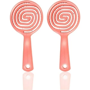Pro Üç Boyutlu Oval Saç Fırçası Pembe 02 X 2 Adet