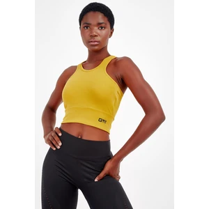 SlimFit Kadın Bisiklet Yaka  Kolsuz Sarı Bra 17499