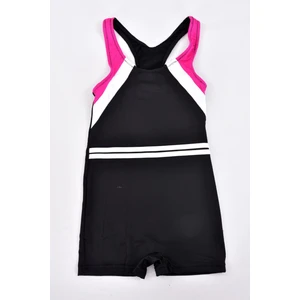 Kız Çocuk 304 Garson Şortlu Yüzücü Mayo Siyah