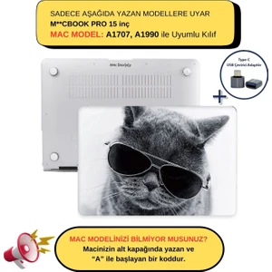 Macbook Pro Kılıf 15 inç A1707 A1990 ile Uyumlu Cat01NL